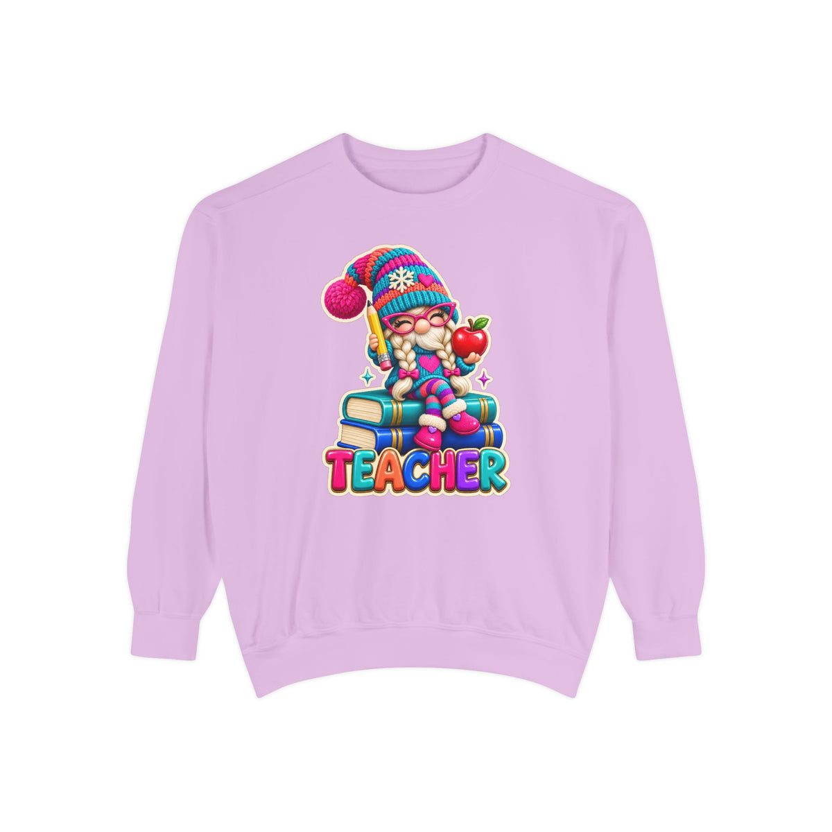 Teacher Gnome Book Lover Holiday Sweatshirt