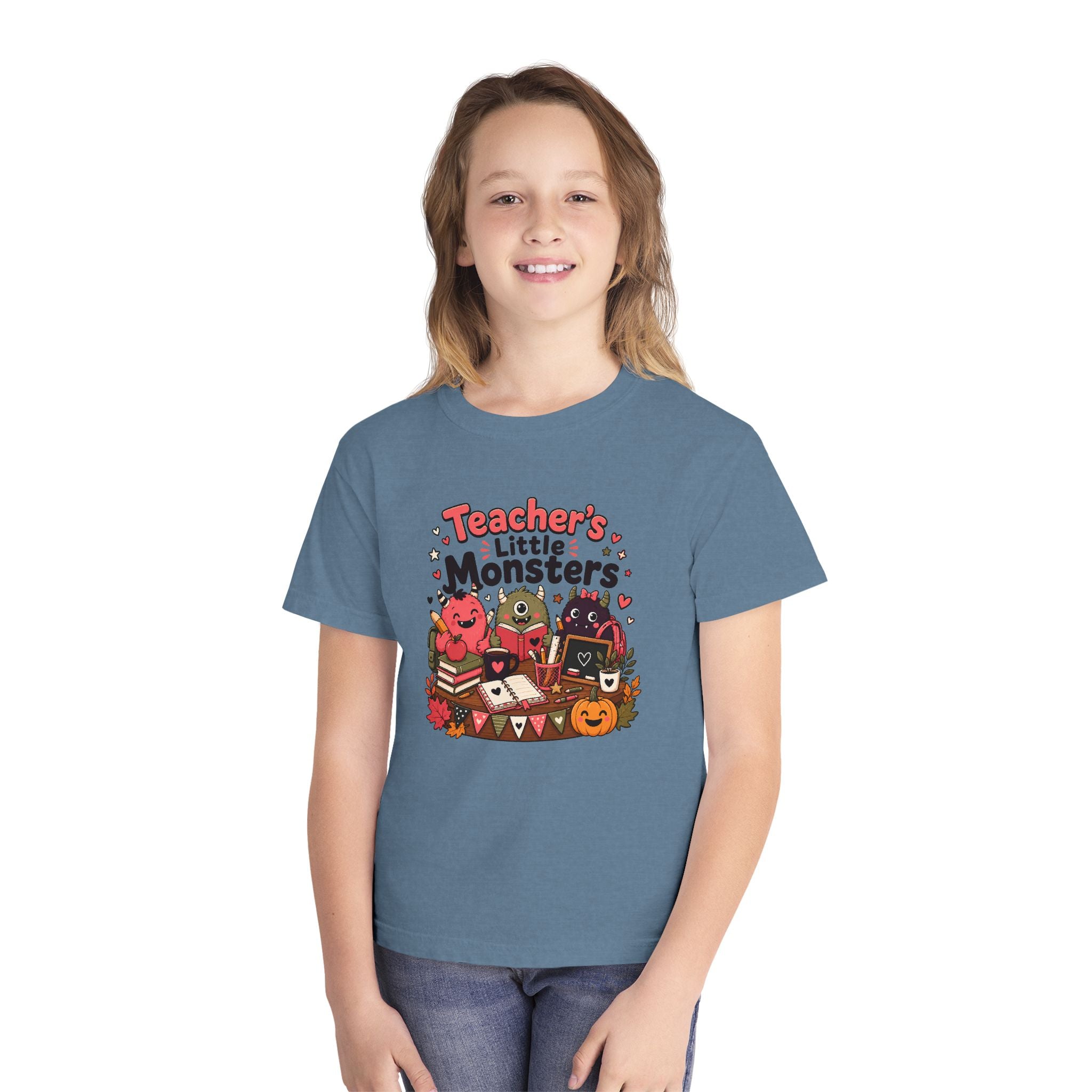 Teacher’s Little Monsters Youth Retro Tee 🍎📚