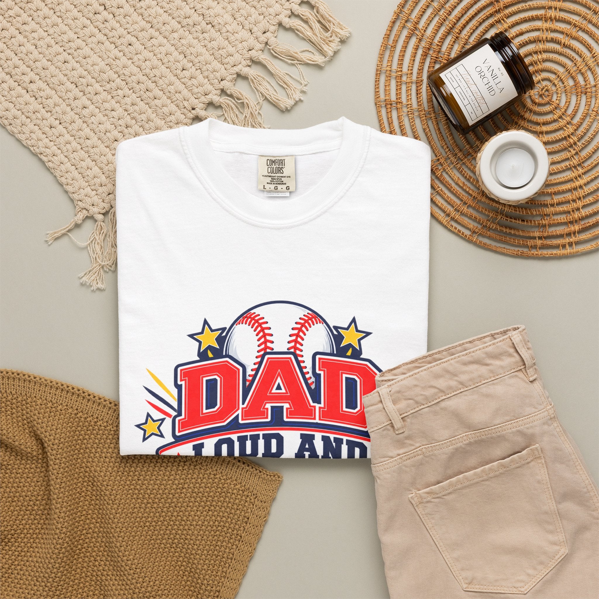 Baseball Dad Loud and Proud Comfort Colors® Tee ⚾️⭐