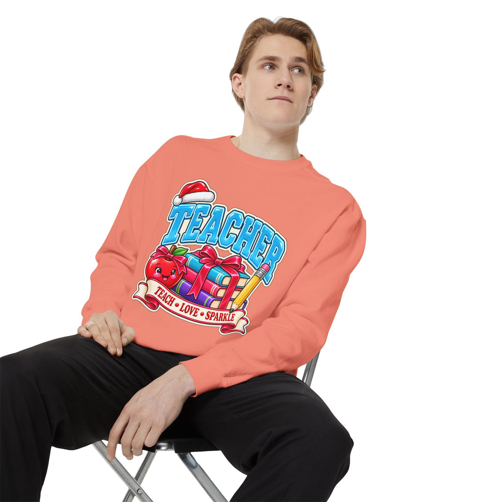 Teach • Love • Sparkle Christmas Teacher Sweatshirt