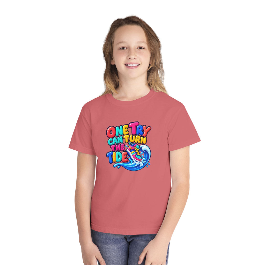 🌊 One Try Can Turn the Tide Colorful Motivational Tee