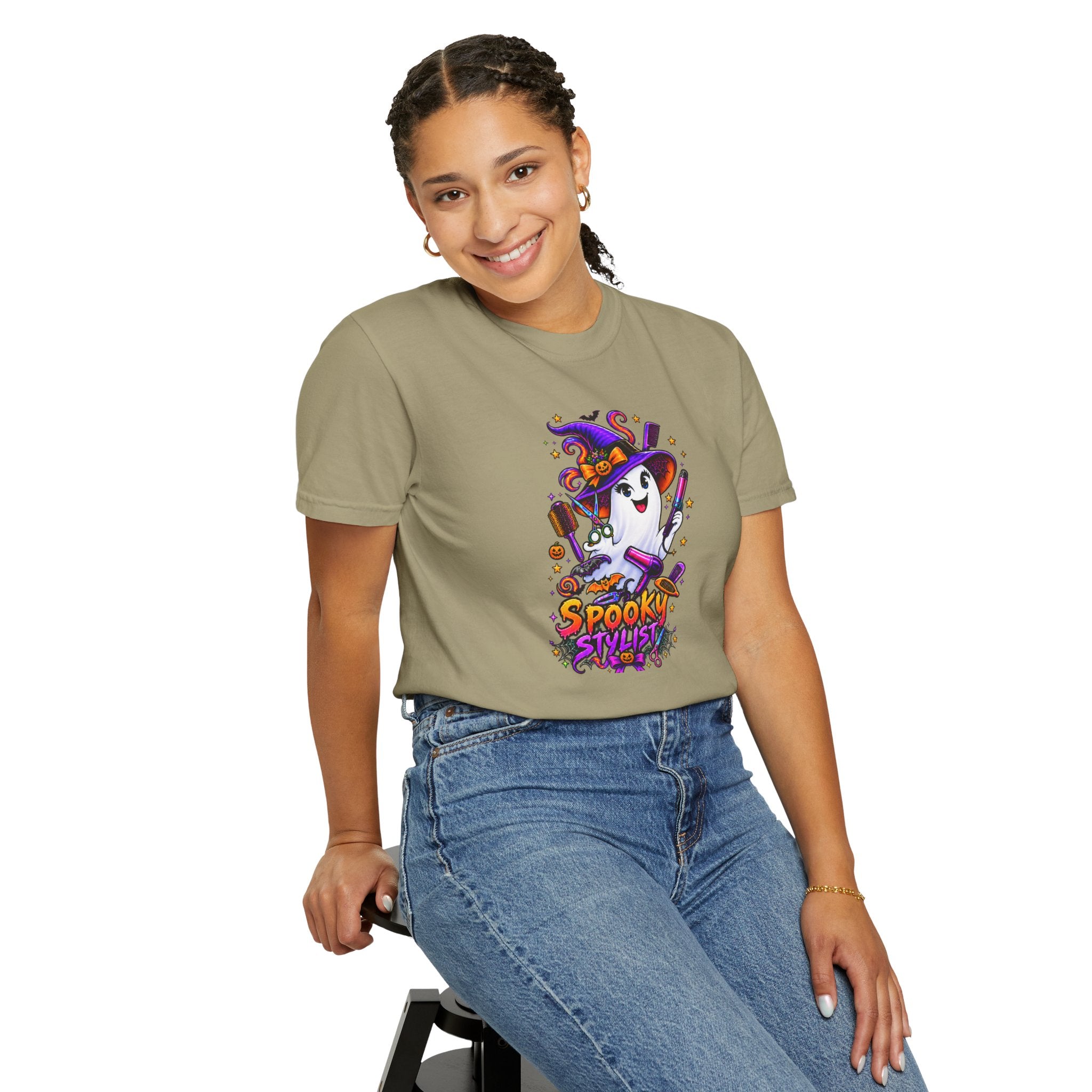 Spooky Stylist Halloween Tee – Adult Unisex Beauty Salon Party Shirt