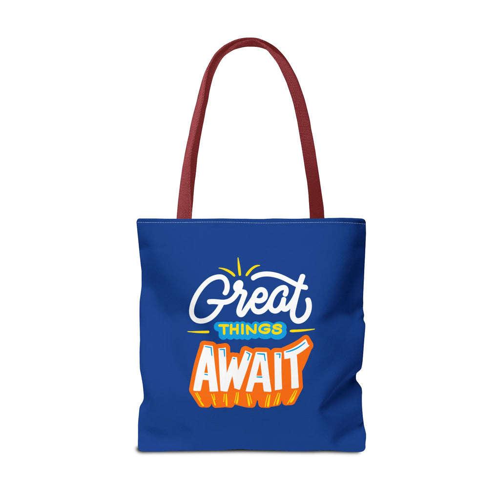 Learning Never Ends - Great Things Await Tote Bag (AOP)