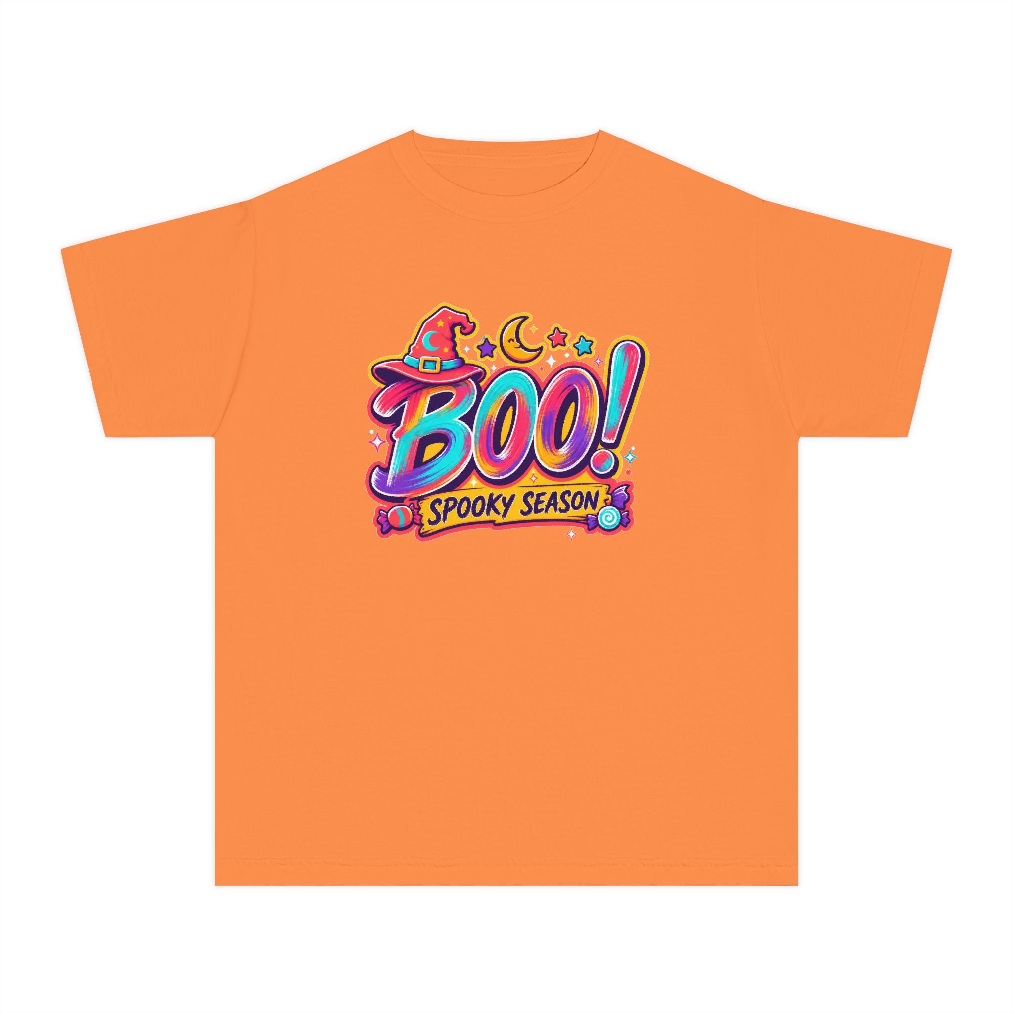 🎃 BOO! Spooky Season Youth Retro Tee ✨