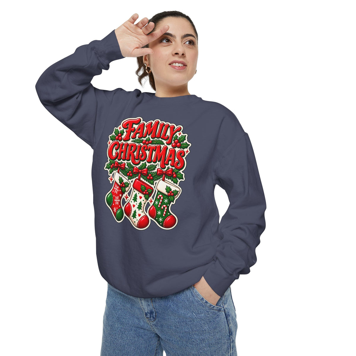 Family Christmas Stocking Holiday Sweatshirt