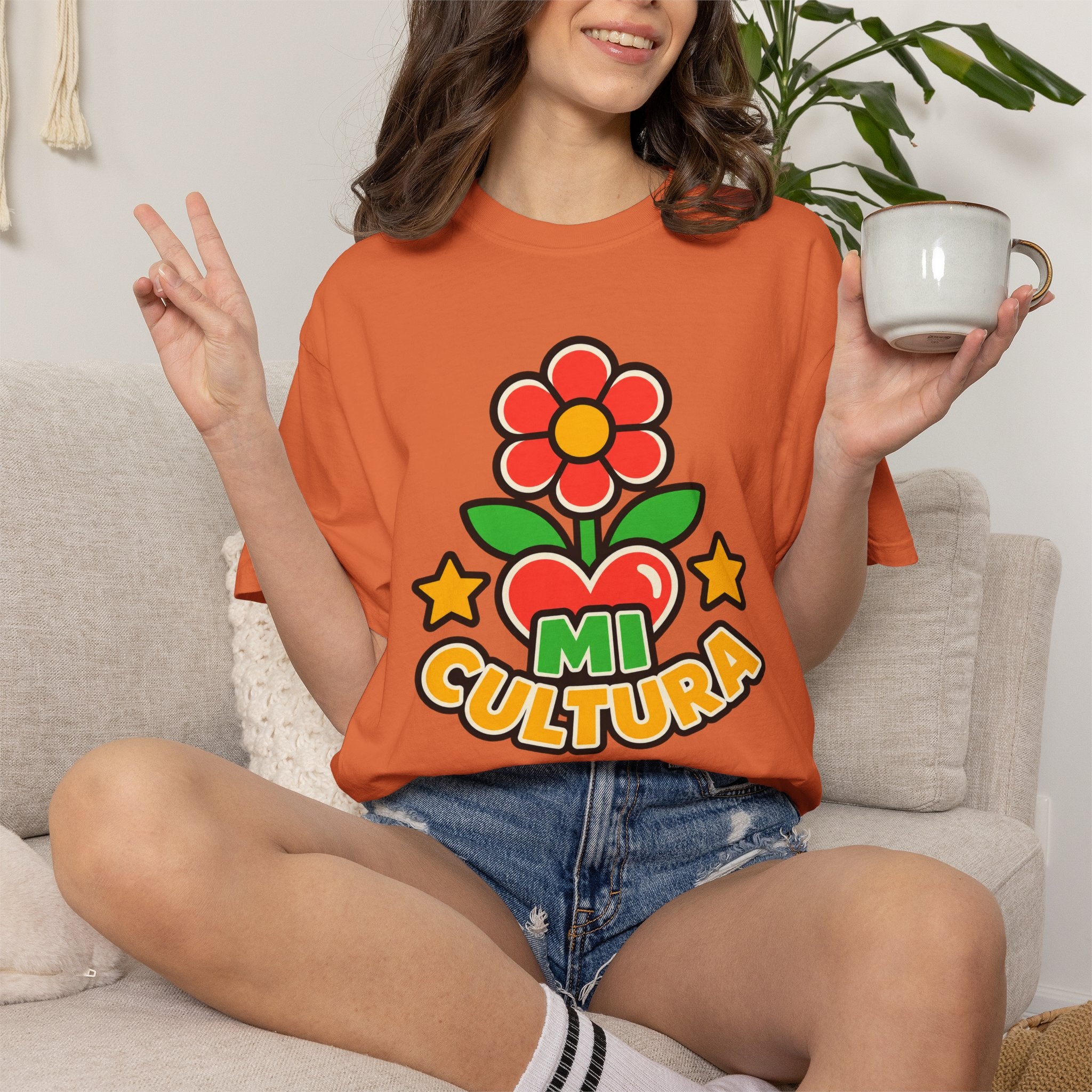 Mi Cultura Latino Heritage Heavyweight Tee 🌺❤️