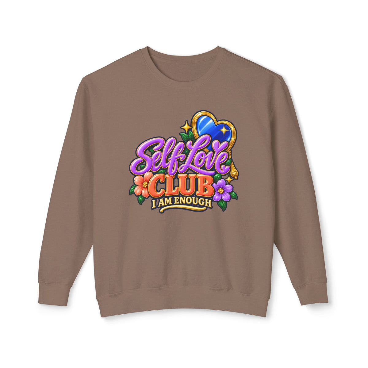 Self Love Club Sweatshirt — "I Am Enough" Graphic Crewneck 💙✨