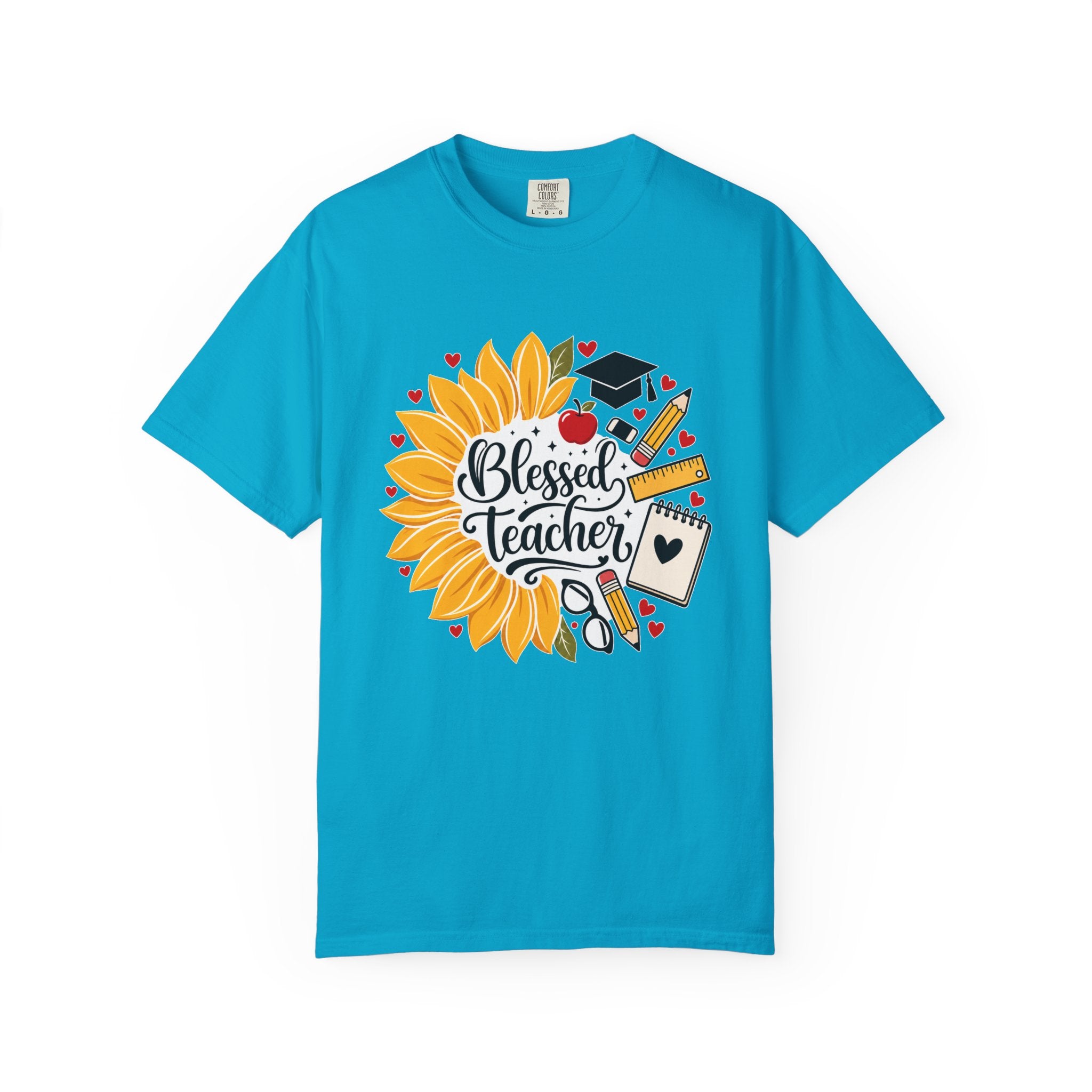 Blessed Teacher Heavyweight Tee 🌻📚✏️