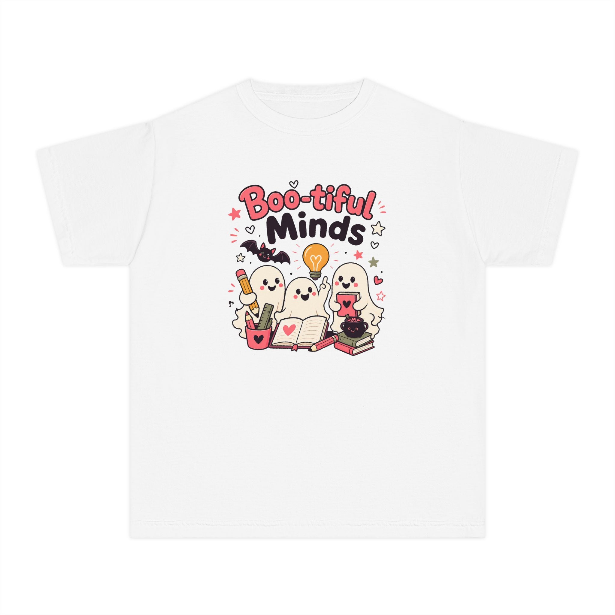 Boo-tiful Minds Youth Halloween Learning Tee 👻💡