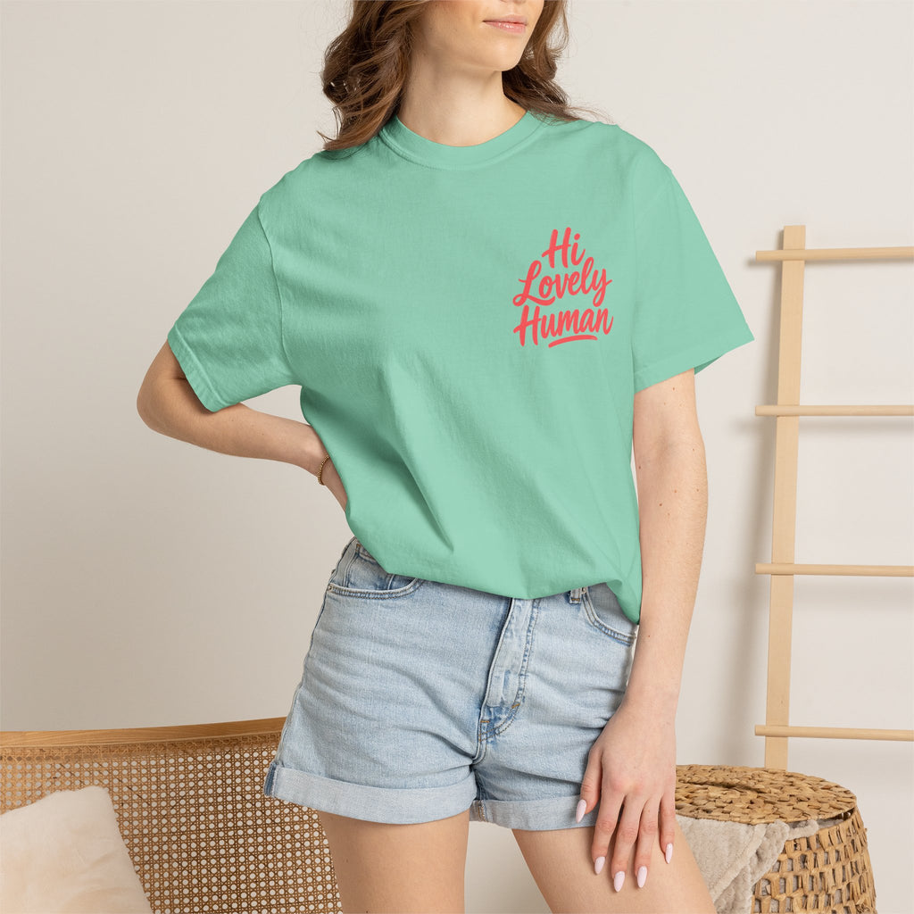 Hi Lovely Human Navy Garment-Dyed Comfort Colors® T-Shirt