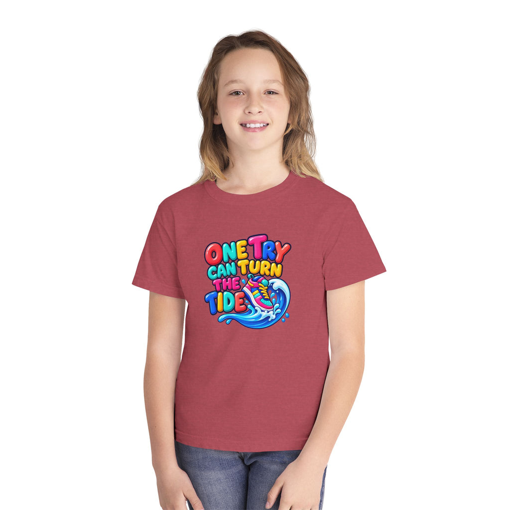 🌊 One Try Can Turn the Tide Colorful Motivational Tee
