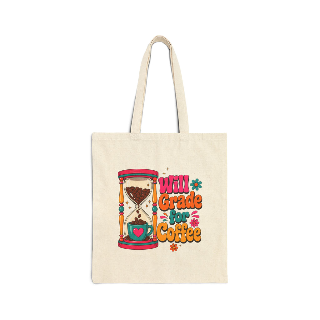 Will Grade for Coffee Retro - Canvas Tote Bag