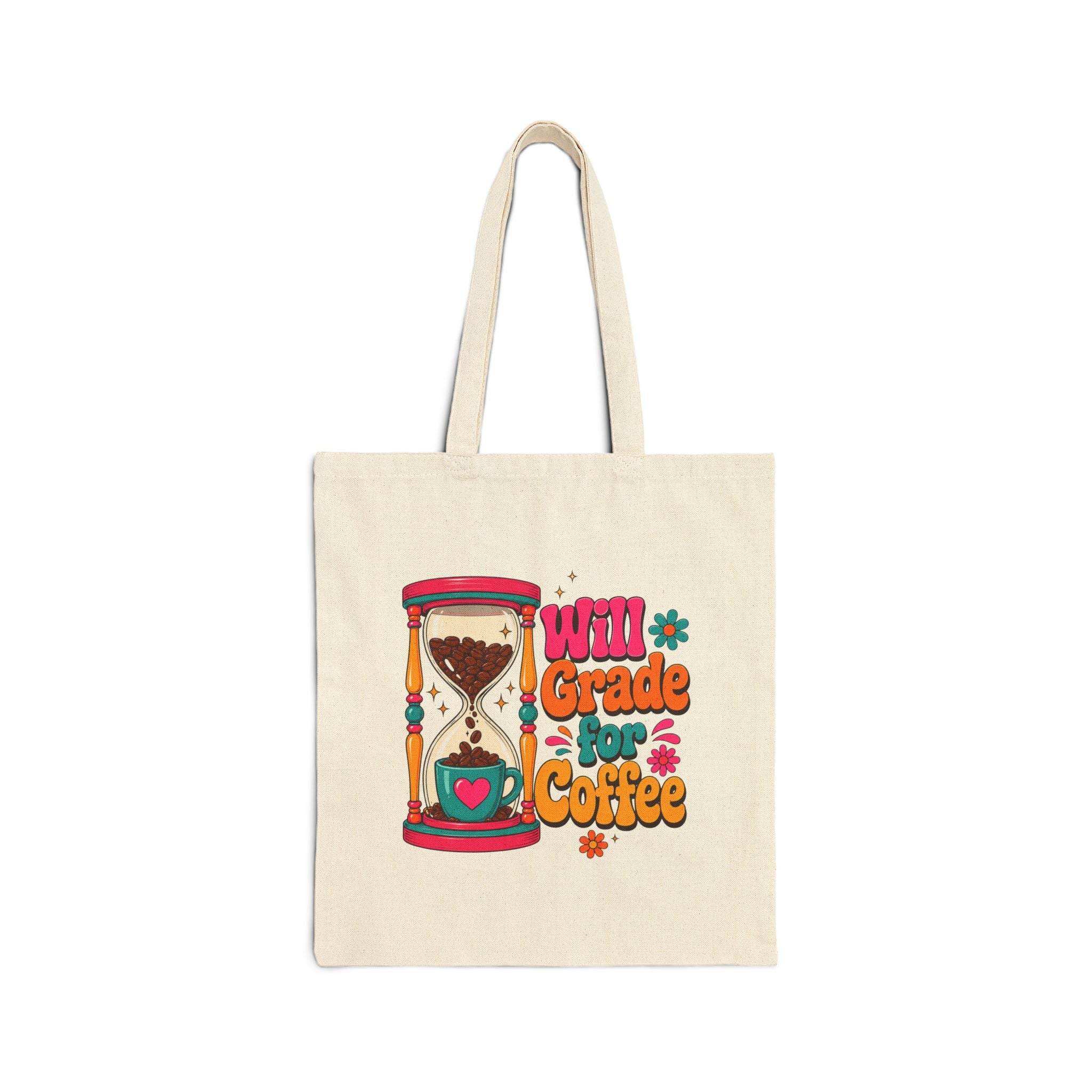 Will Grade for Coffee Retro - Canvas Tote Bag