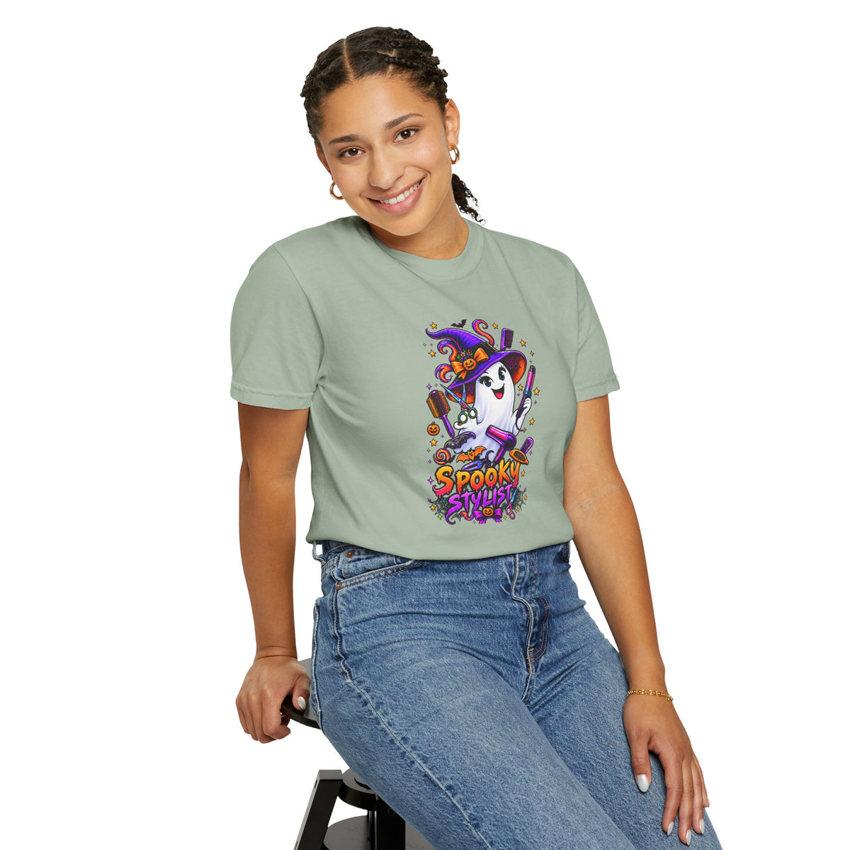 Spooky Stylist Halloween Tee – Adult Unisex Beauty Salon Party Shirt