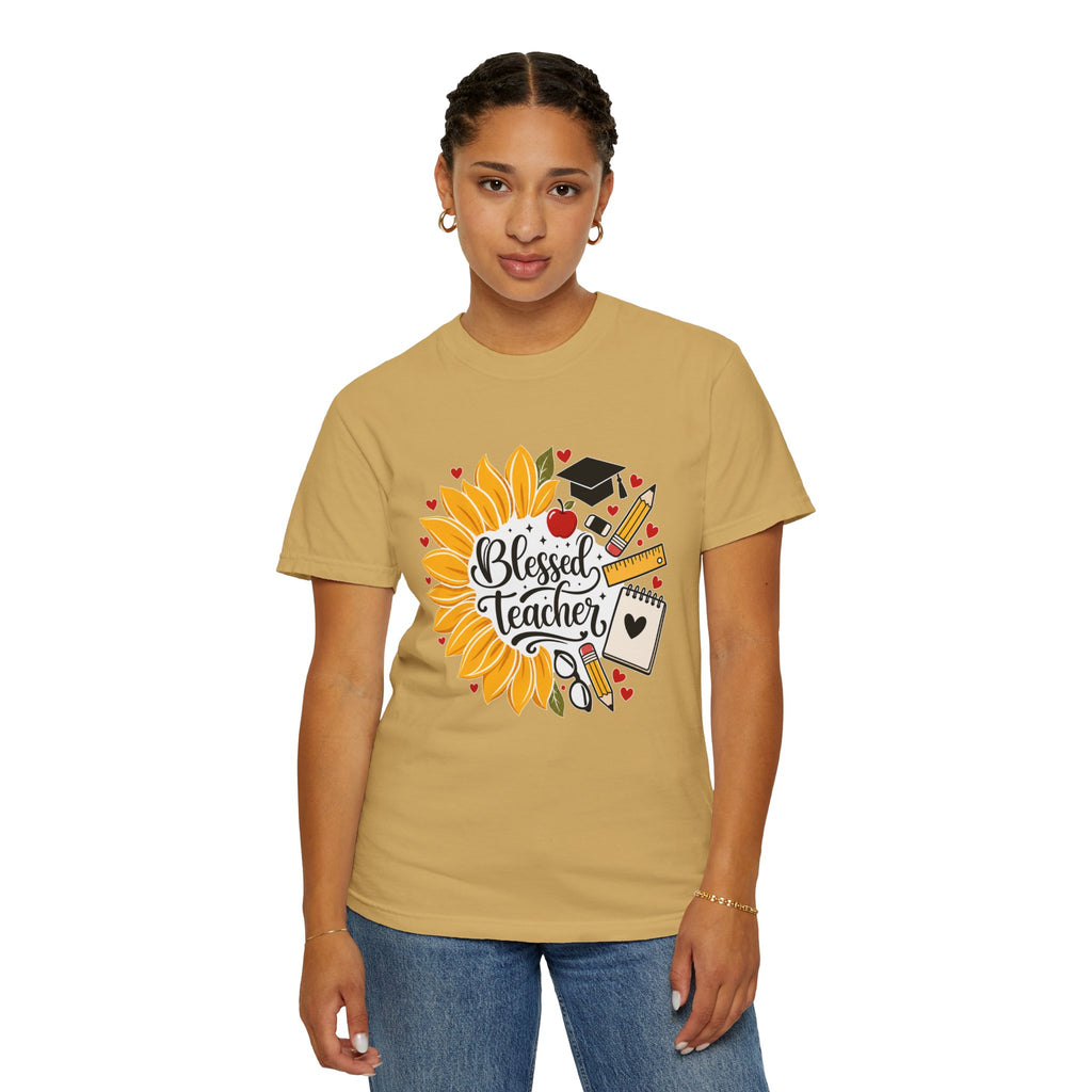 Blessed Teacher Heavyweight Tee 🌻📚✏️