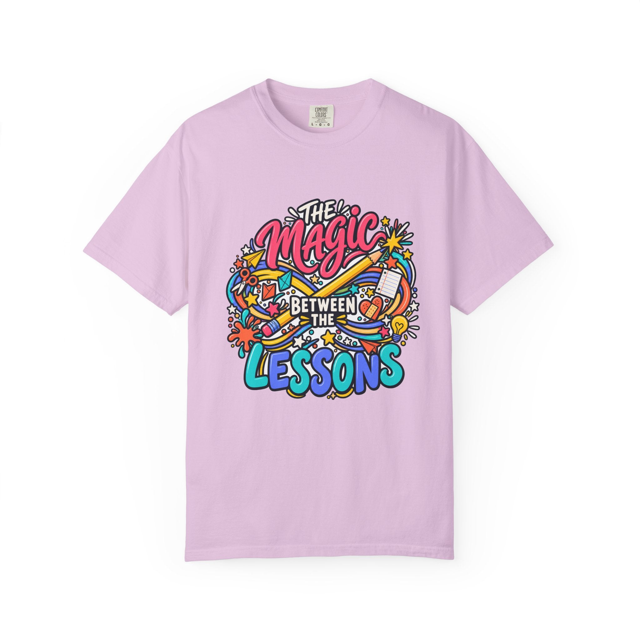 The Magic Between the Lessons Teacher Comfort Colors® Tee ✏️✨