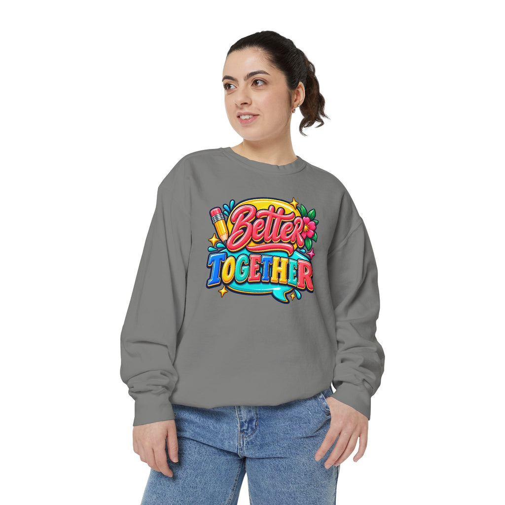 Better Together Sweatshirt Colorful Retro Graphic Crewneck