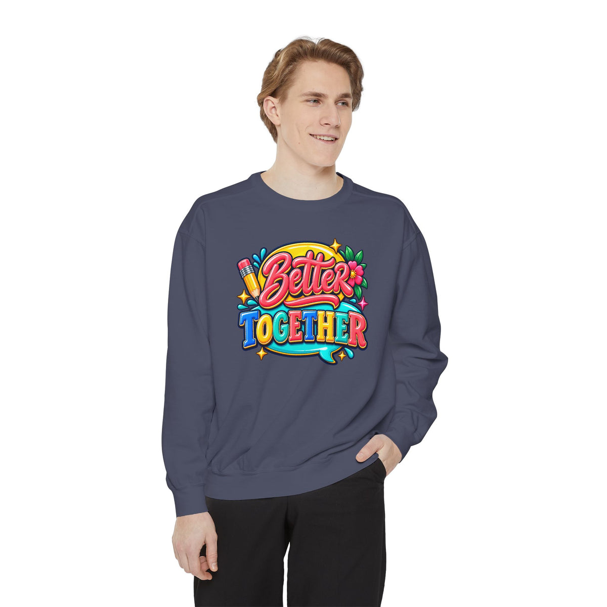Better Together Sweatshirt Colorful Retro Graphic Crewneck