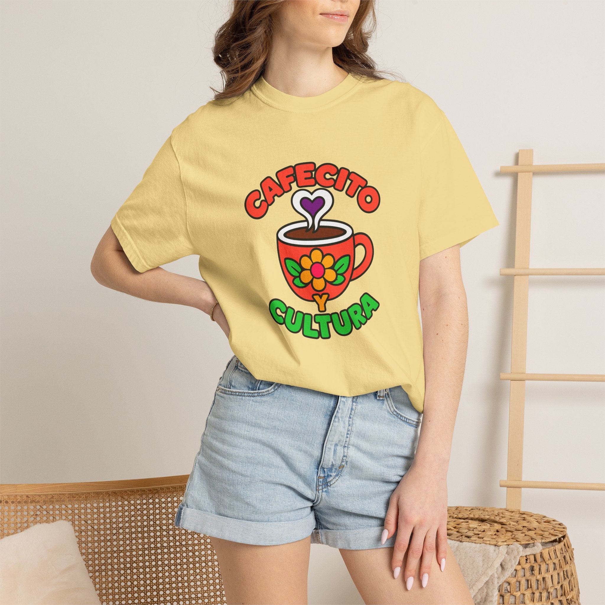 Cafecito Y Cultura Heavyweight Tee ☕🌼