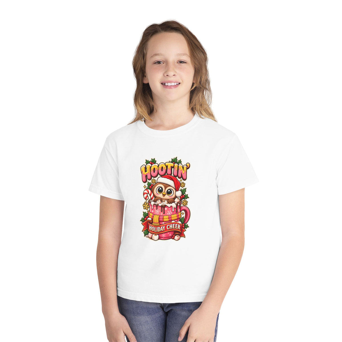 Hootin’ Christmas Cheer Youth Tee