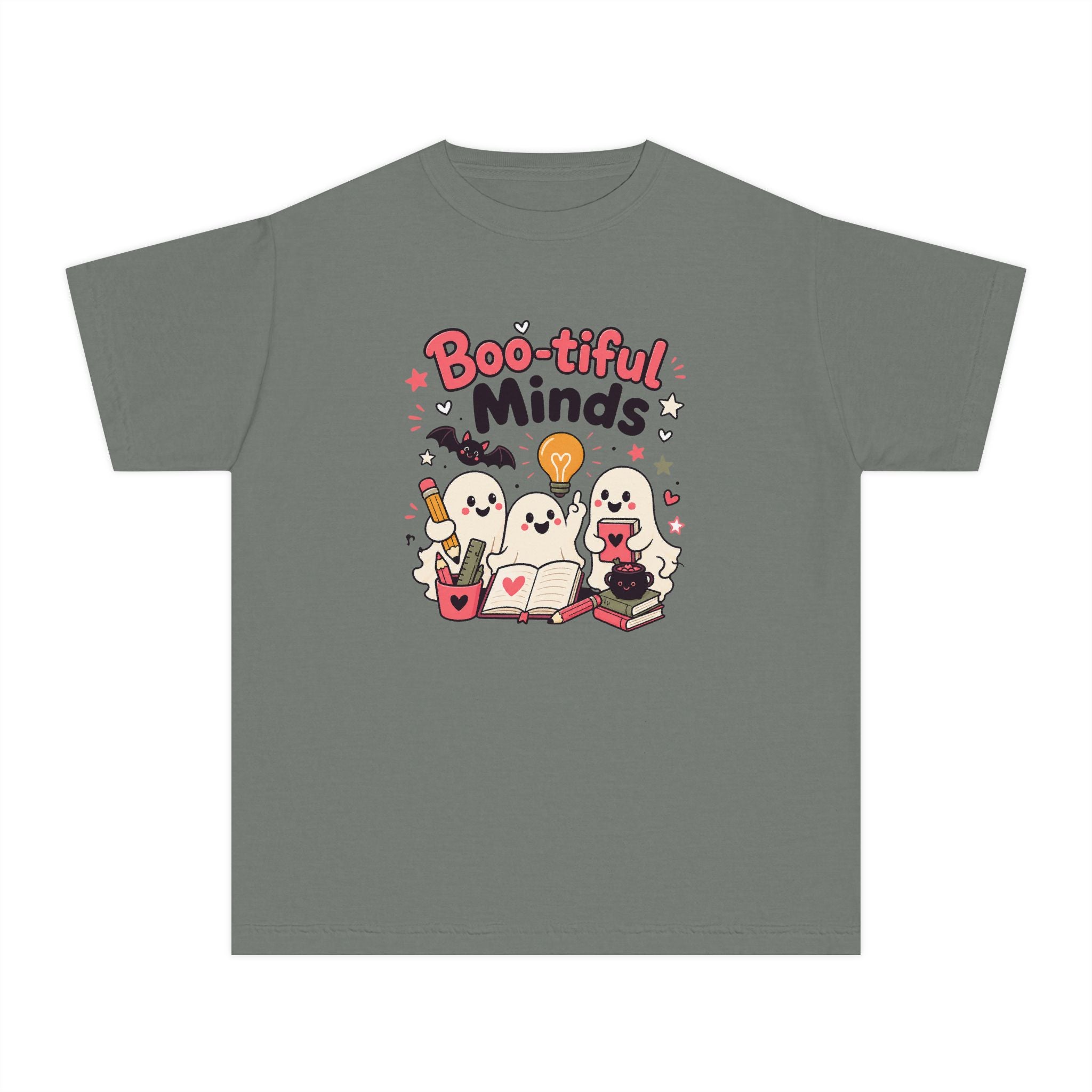 Boo-tiful Minds Youth Halloween Learning Tee 👻💡