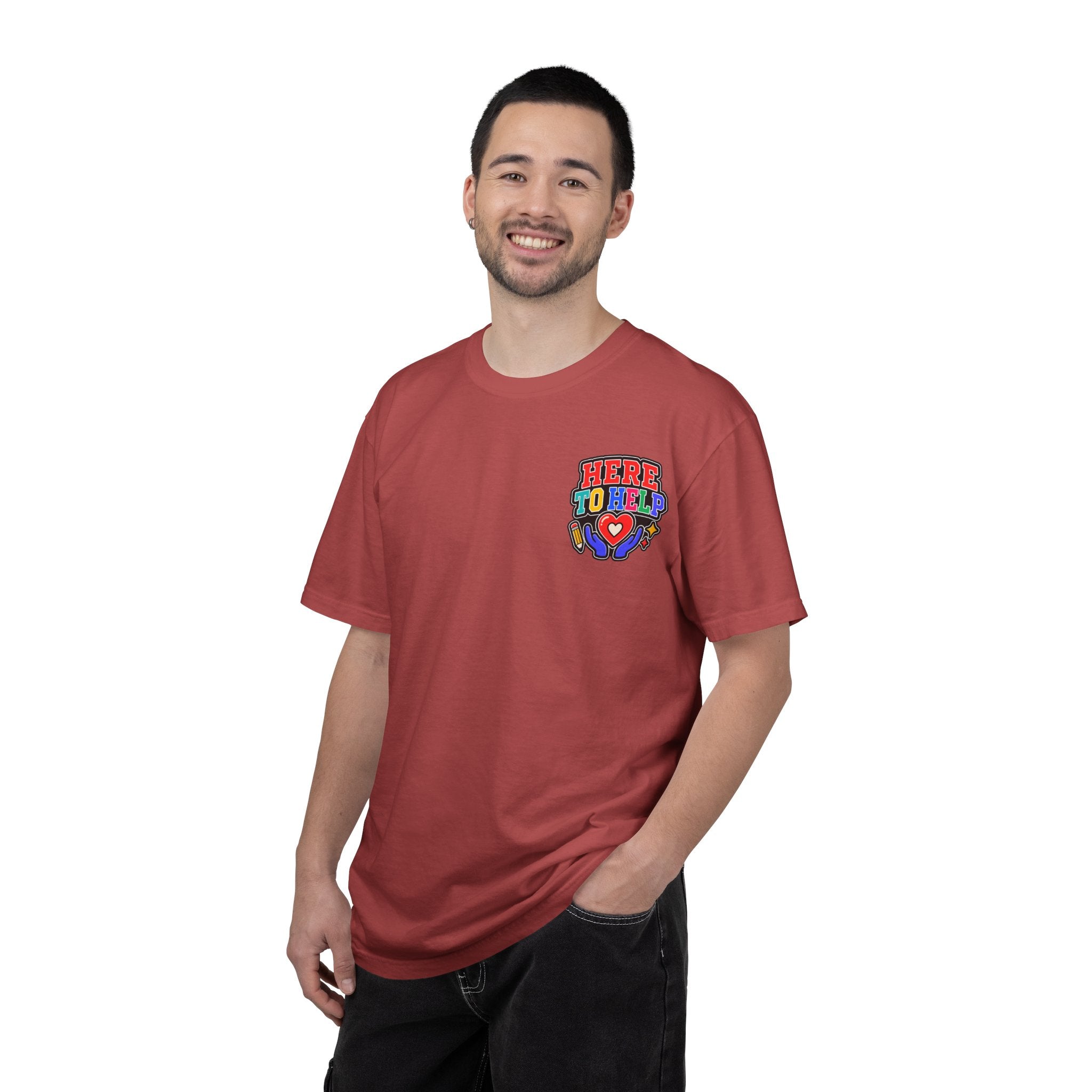 Here to Help School Support Staff Comfort Colors® Tee 🍎✏️