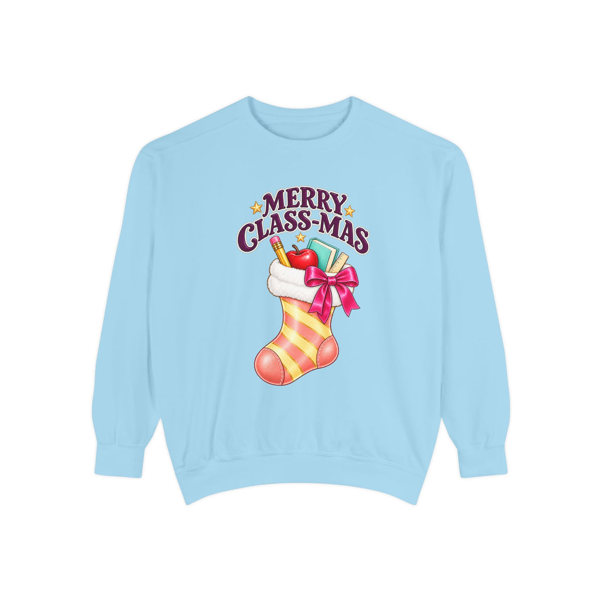 Merry Class-mas Sweatshirt – Cute Christmas Stocking Teacher Holiday Sweater