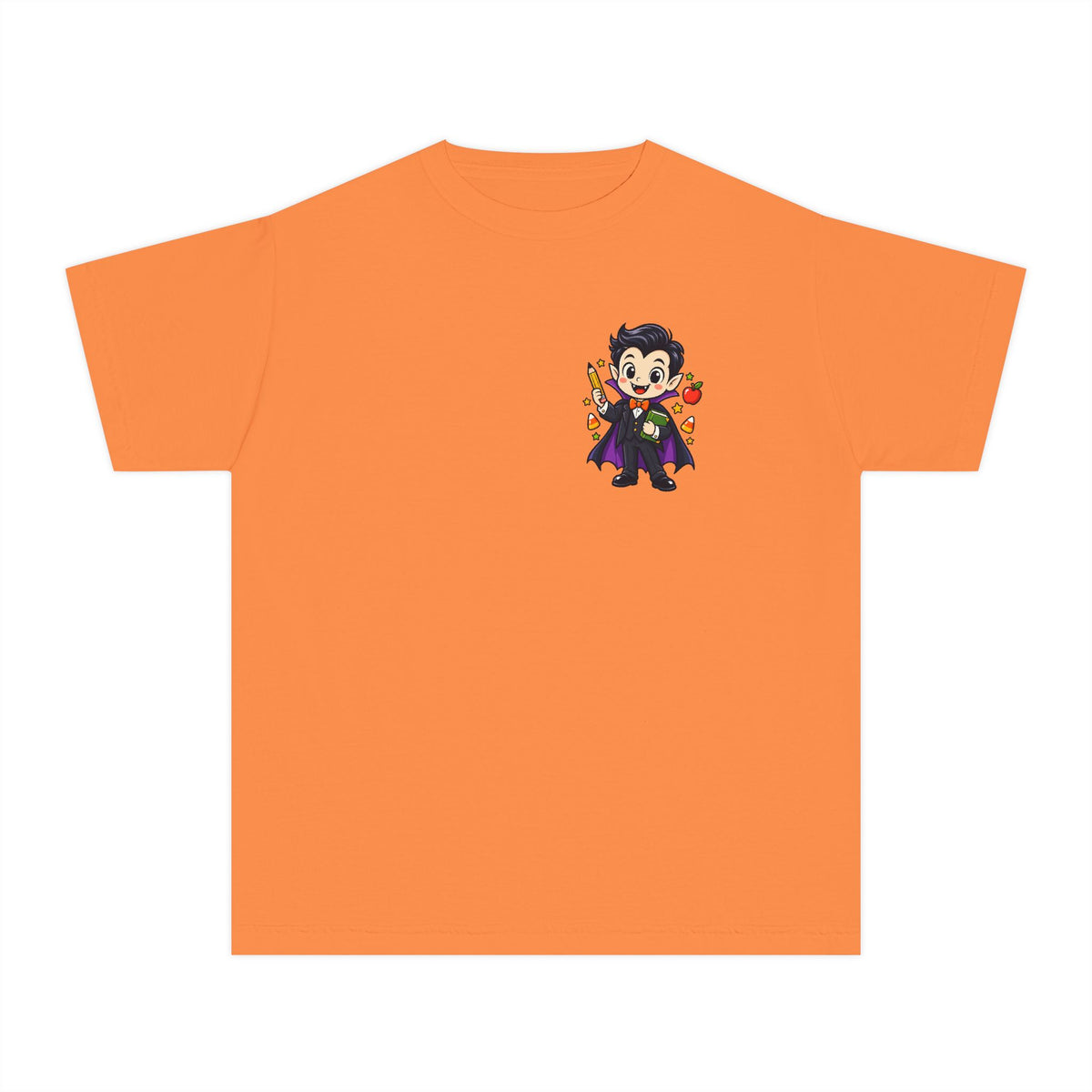 Vampire Trick-or-Treat Kids Tee — Cute Cartoon Vampire Halloween Shirt