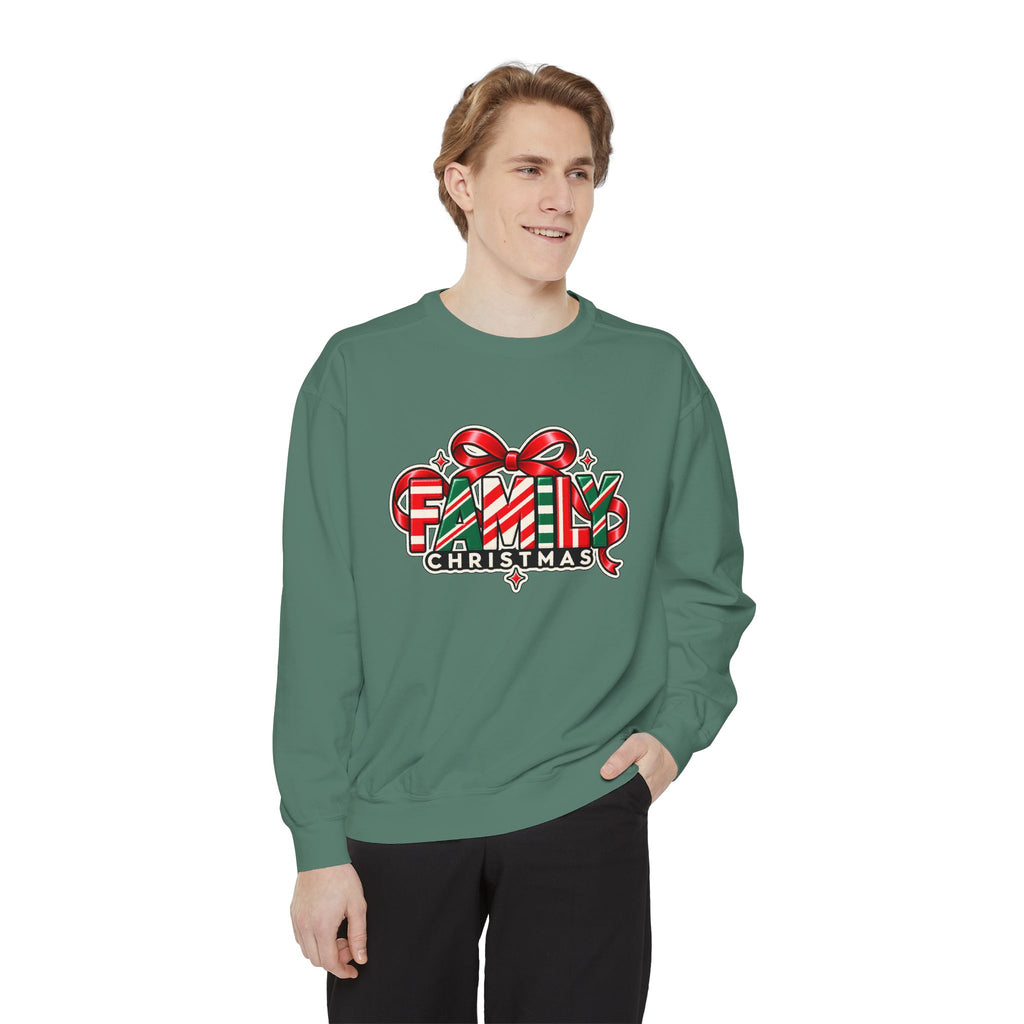Family Christmas Candy Cane Holiday Sweatshirt