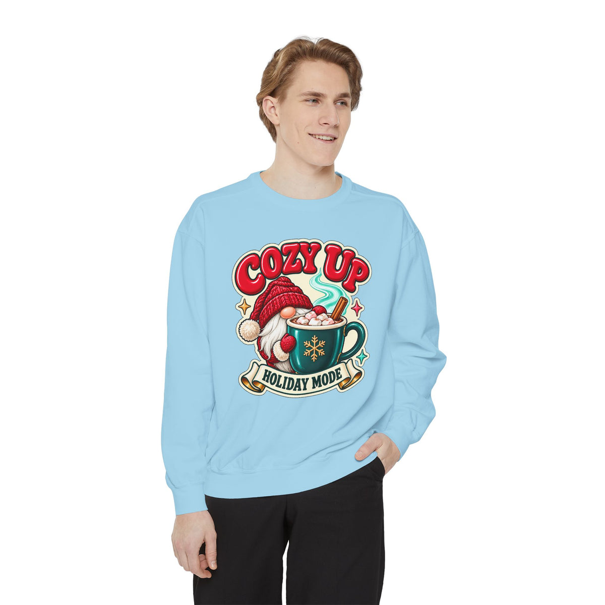 Cozy Up Christmas Mode Gnome Cocoa Sweatshirt
