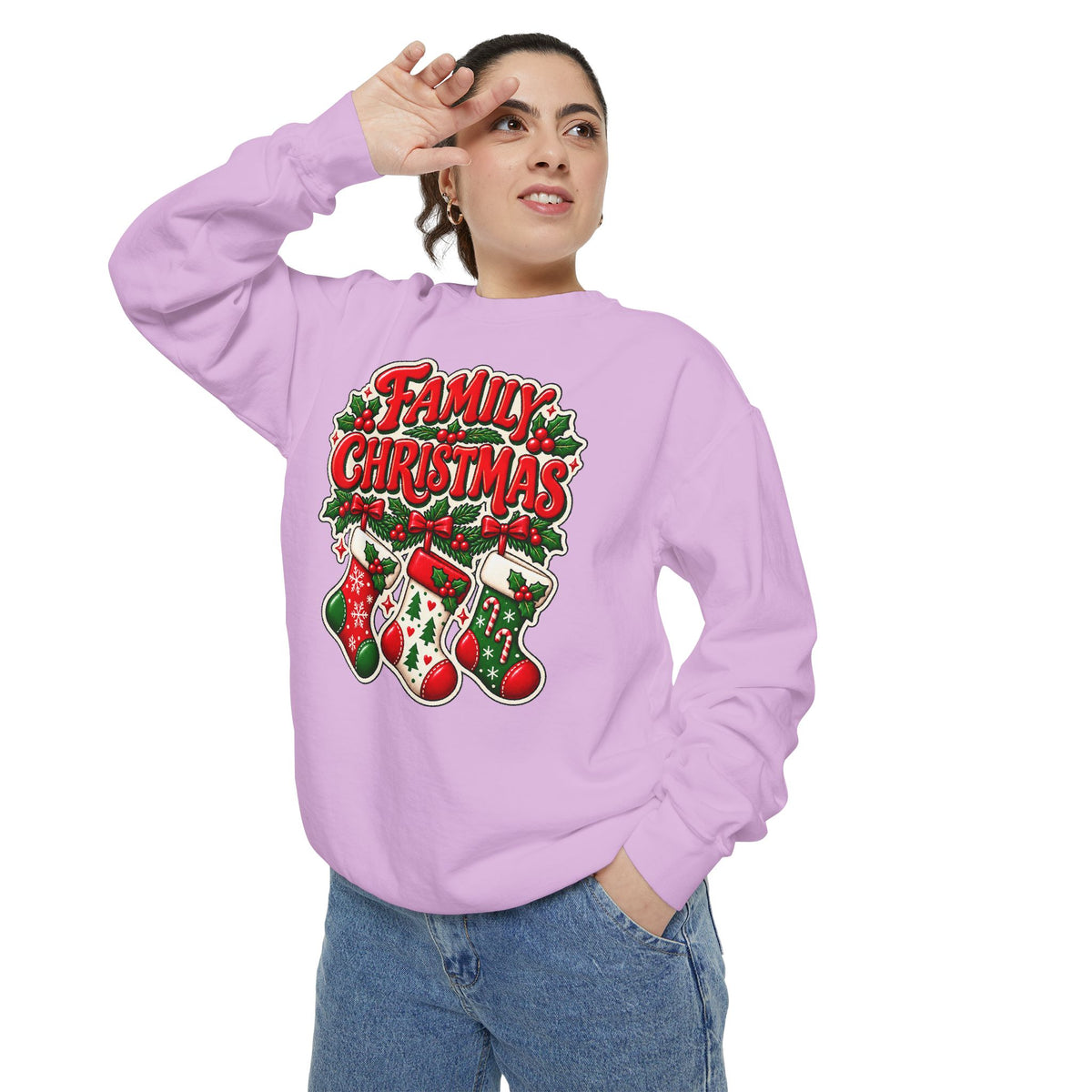 Family Christmas Stocking Holiday Sweatshirt