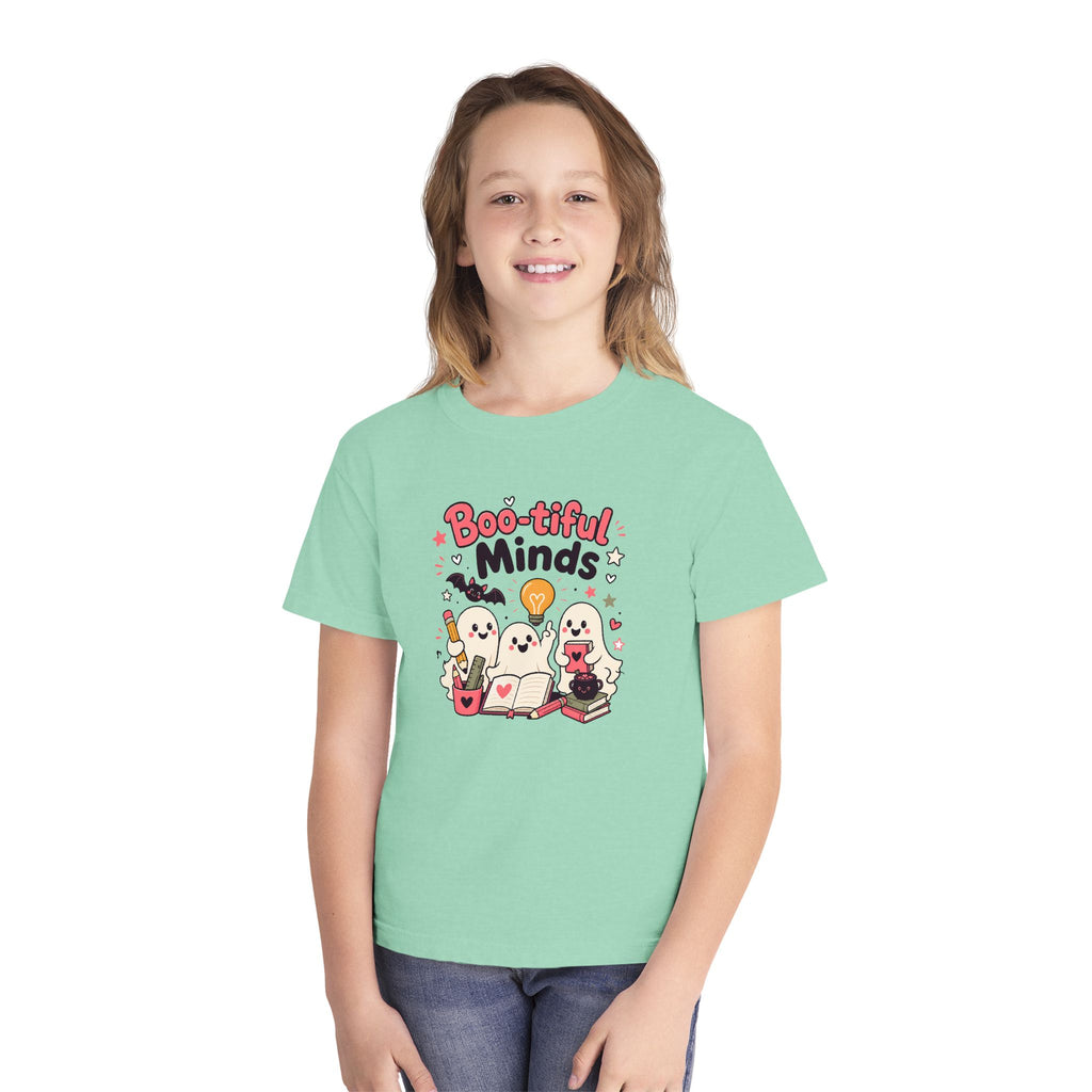 Boo-tiful Minds Youth Halloween Learning Tee 👻💡