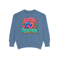 Better Together Heart Sweatshirt — Yellow & Aqua