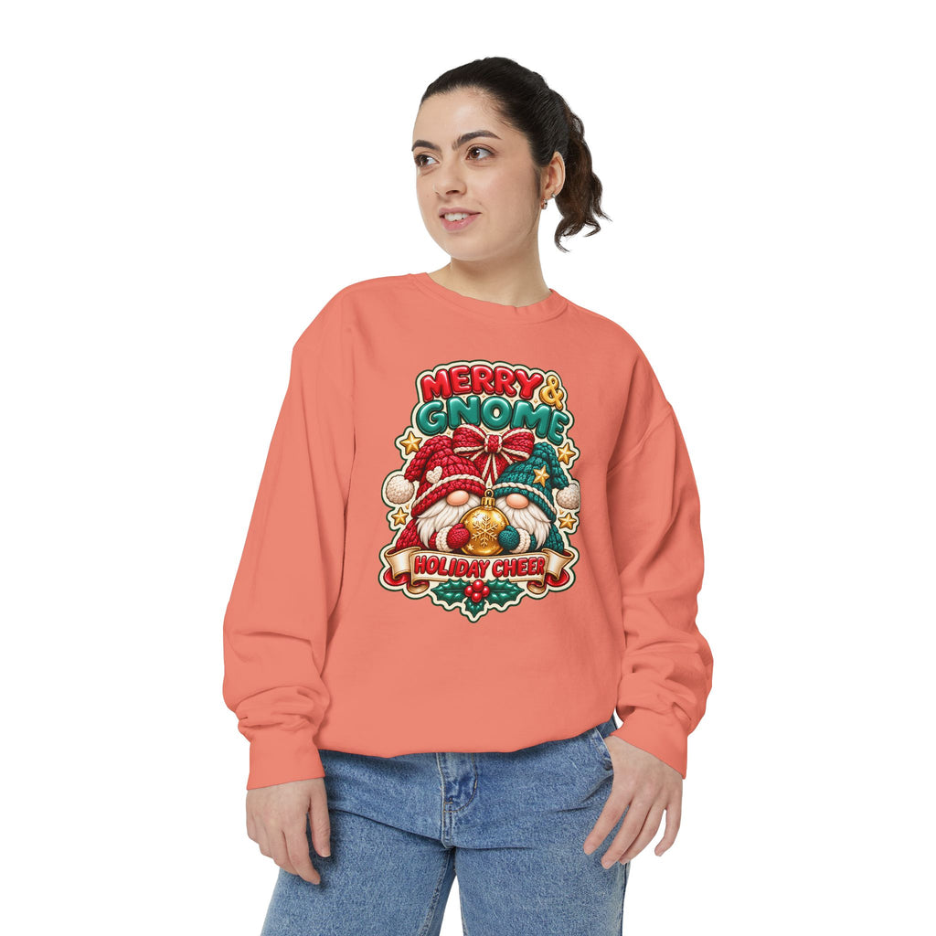 Merry and Gnome Holiday Cheer Sweatshirt — Cute Christmas Design
