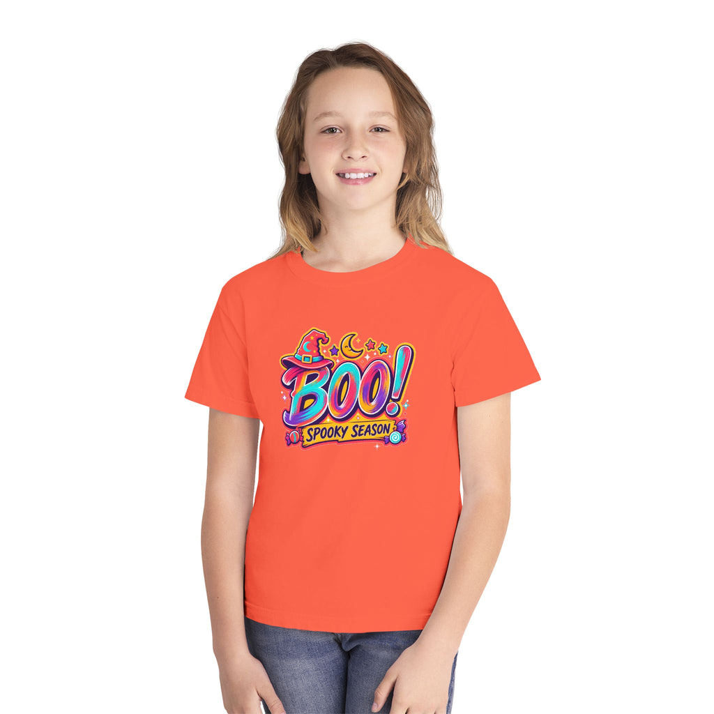 🎃 BOO! Spooky Season Youth Retro Tee ✨