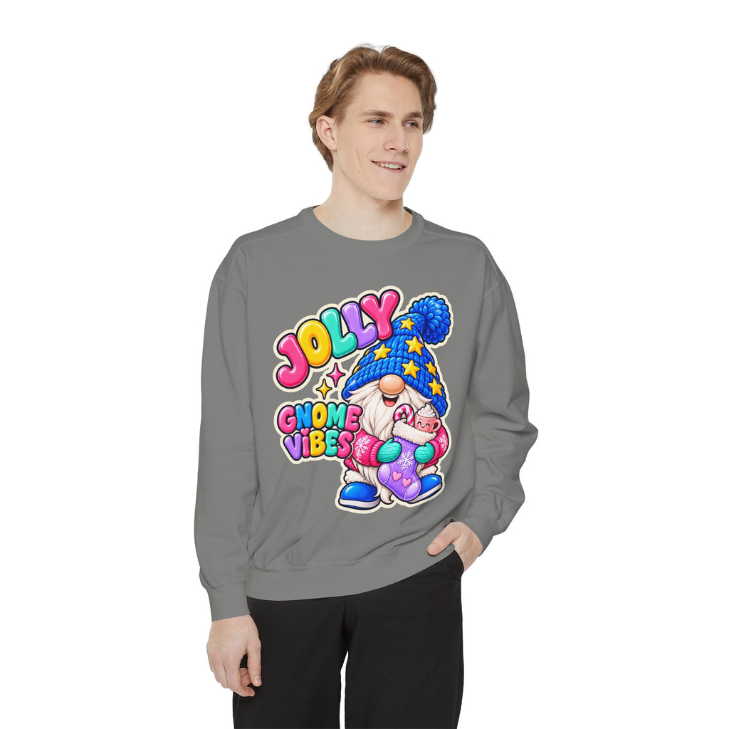 Jolly Gnome Vibes Christmas Sweatshirt