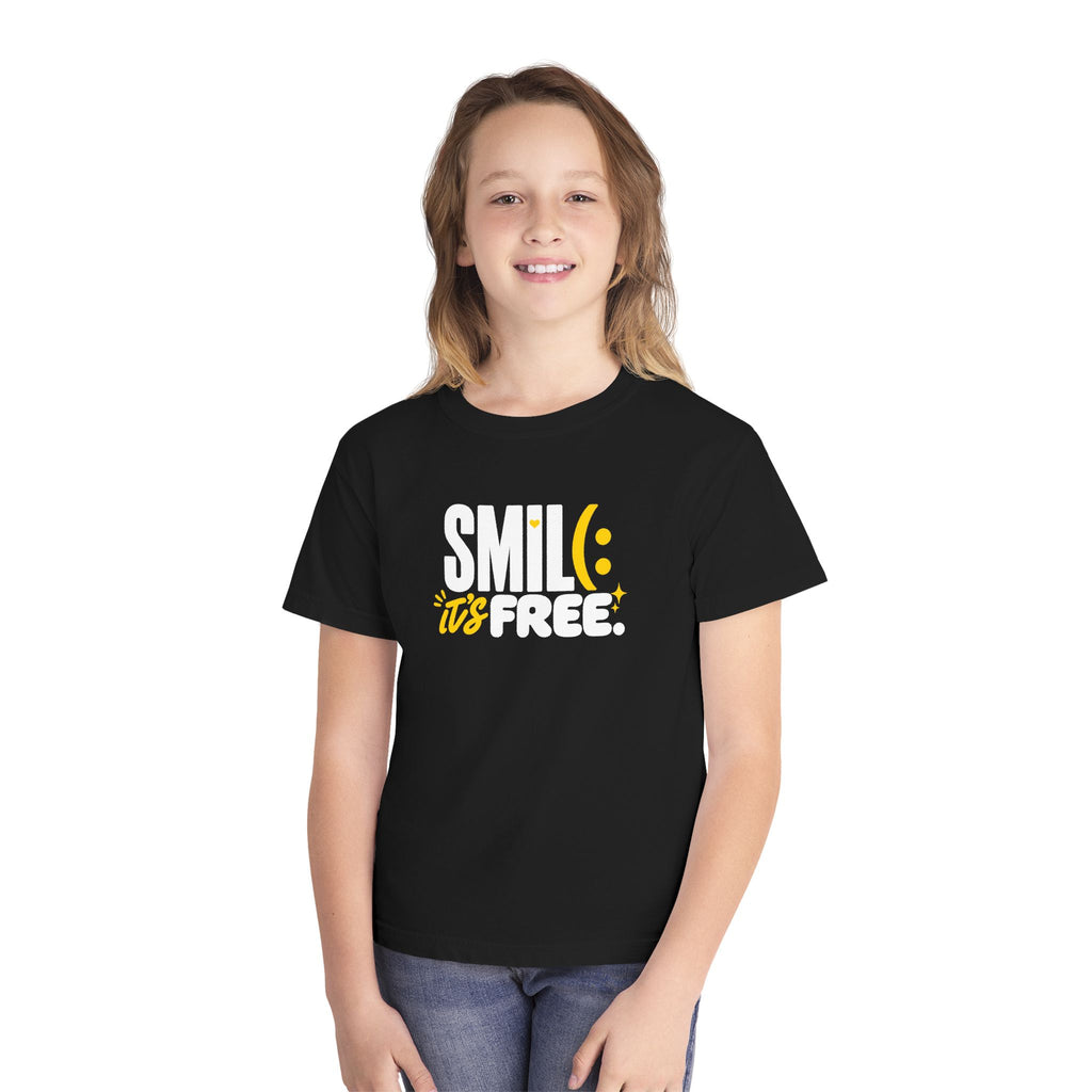 SMILE IT’S FREE! Youth Garment-Dyed Tee