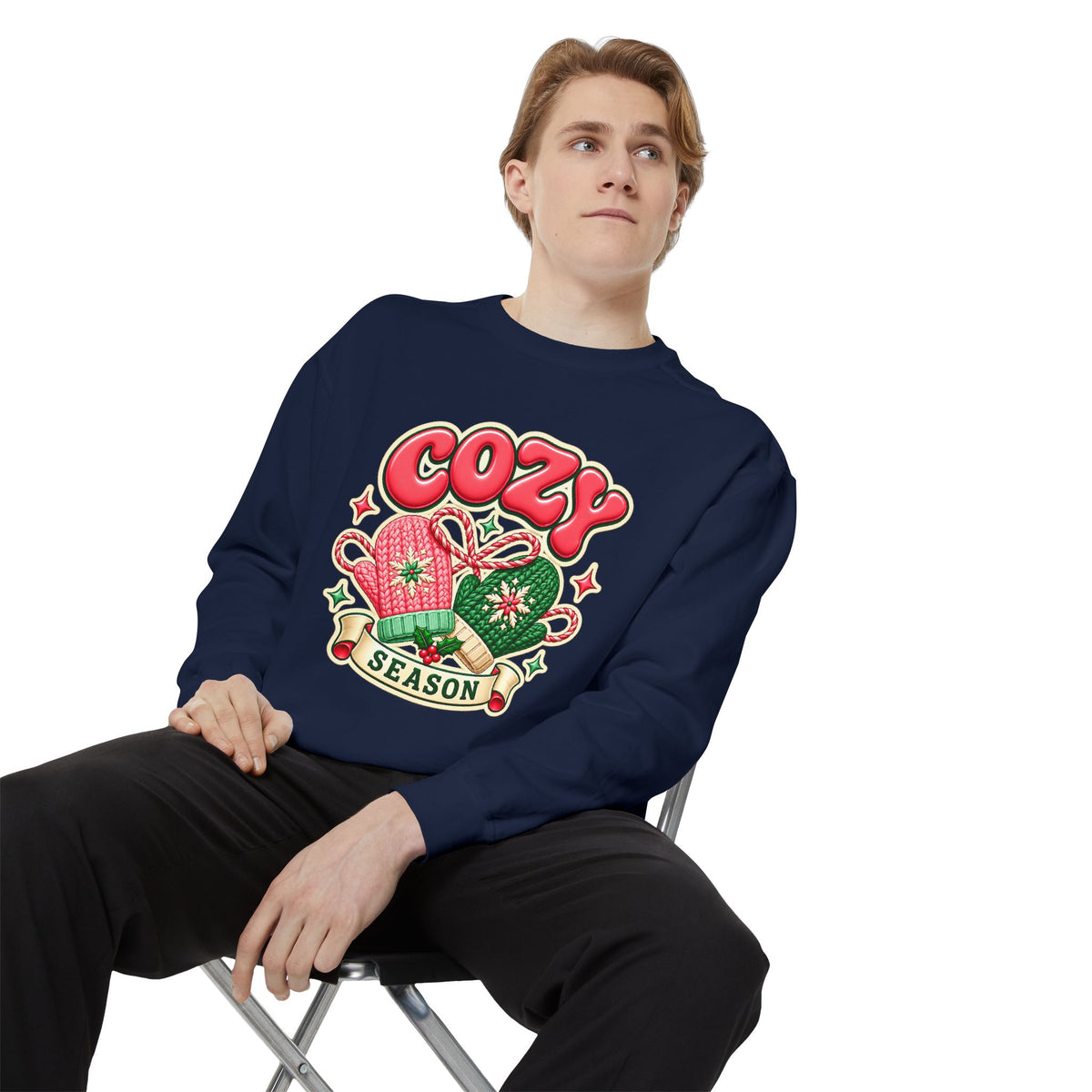 Cozy Season Christmas Sweatshirt 🧤🎄☕️