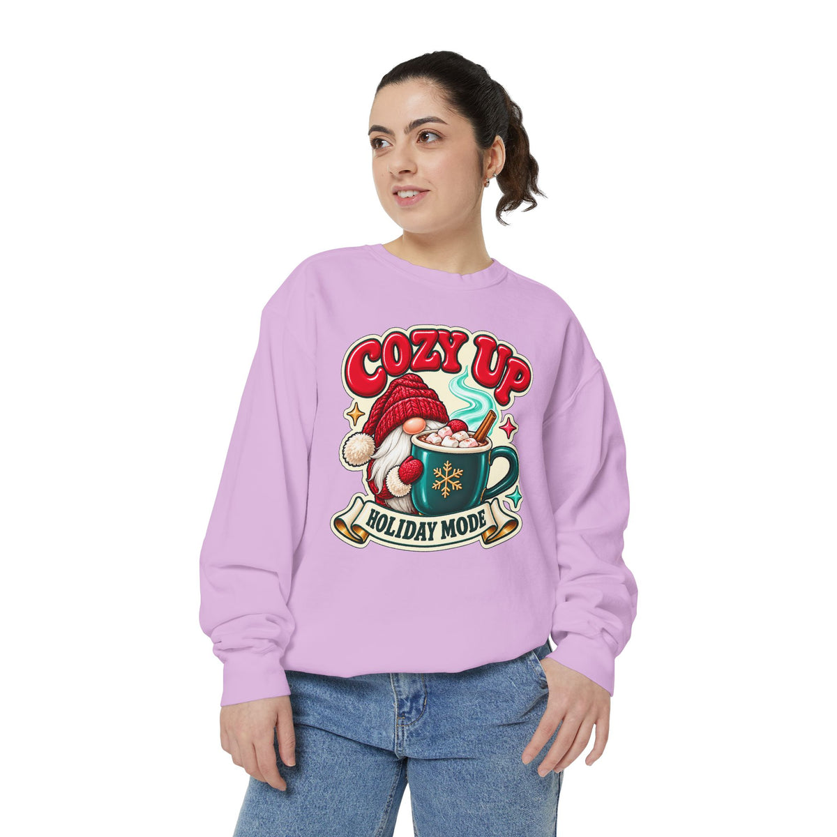 Cozy Up Christmas Mode Gnome Cocoa Sweatshirt