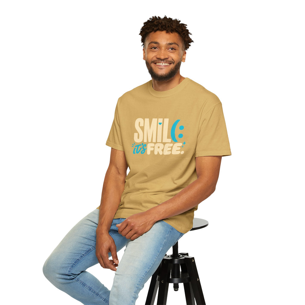 SMIL(: It’s Free Garment-Dyed Graphic Tee