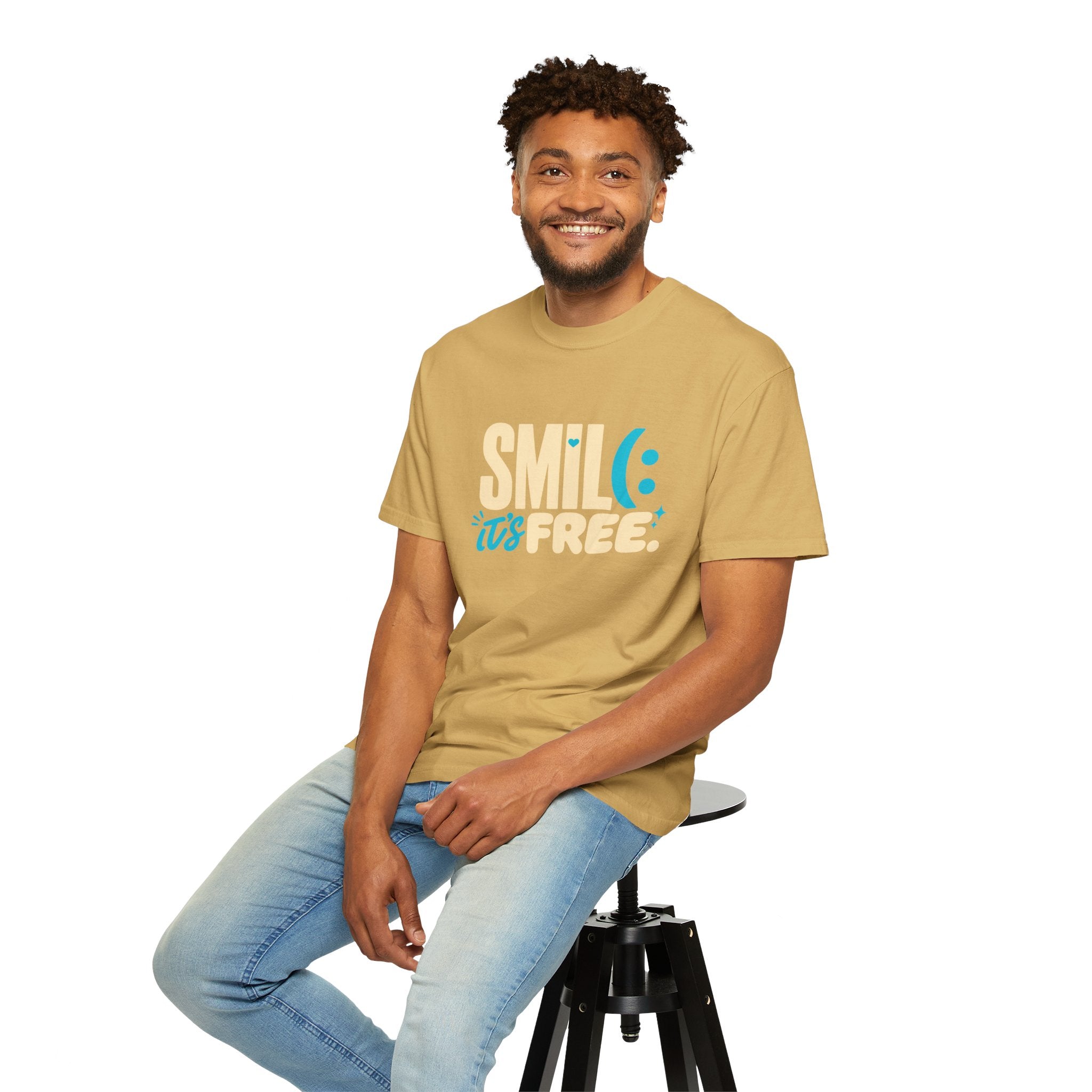 SMIL(: It’s Free Garment-Dyed Graphic Tee