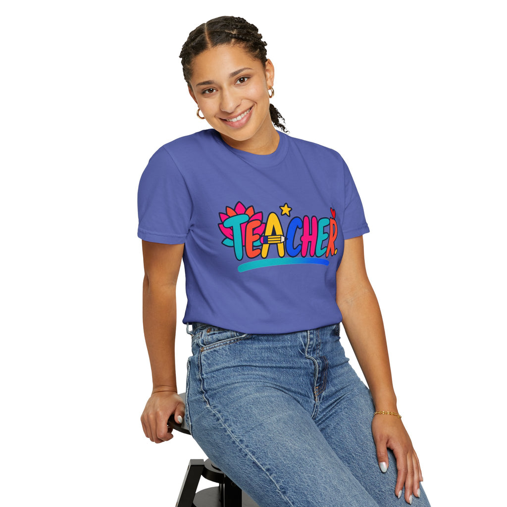 Colorful Teacher Comfort Colors® Heavyweight Tee 🍎✏️