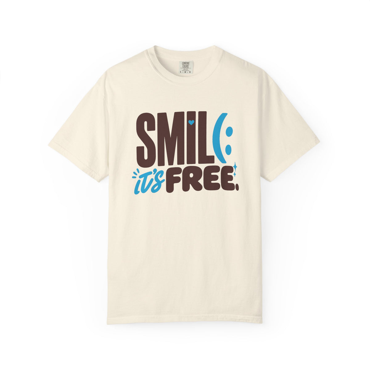 SMILE IT’S FREE! Garment-Dyed Graphic Tee
