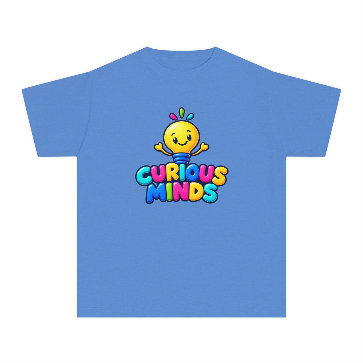💡 Curious Minds Kids Tee Colorful Happy Character