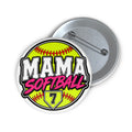 'Mama Softball" — Neon Softball Mom Badge