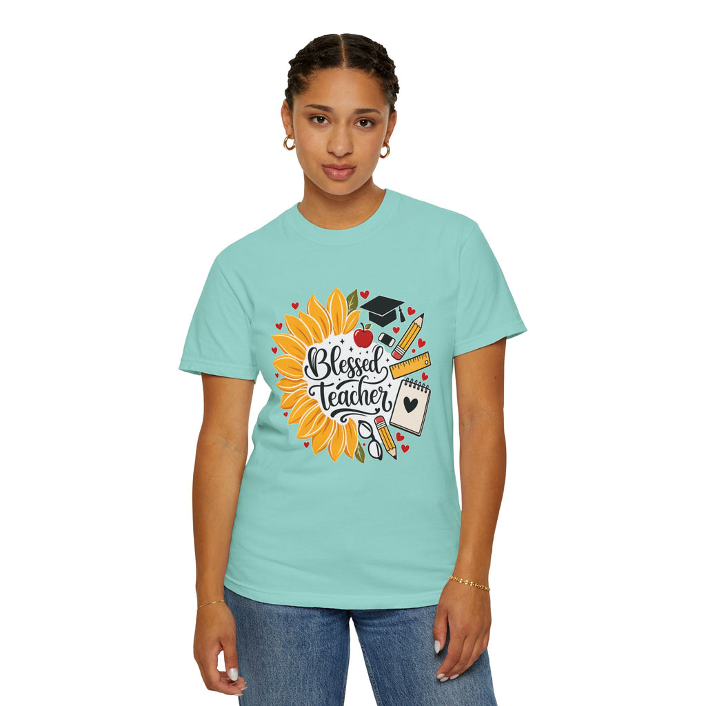 Blessed Teacher Heavyweight Tee 🌻📚✏️
