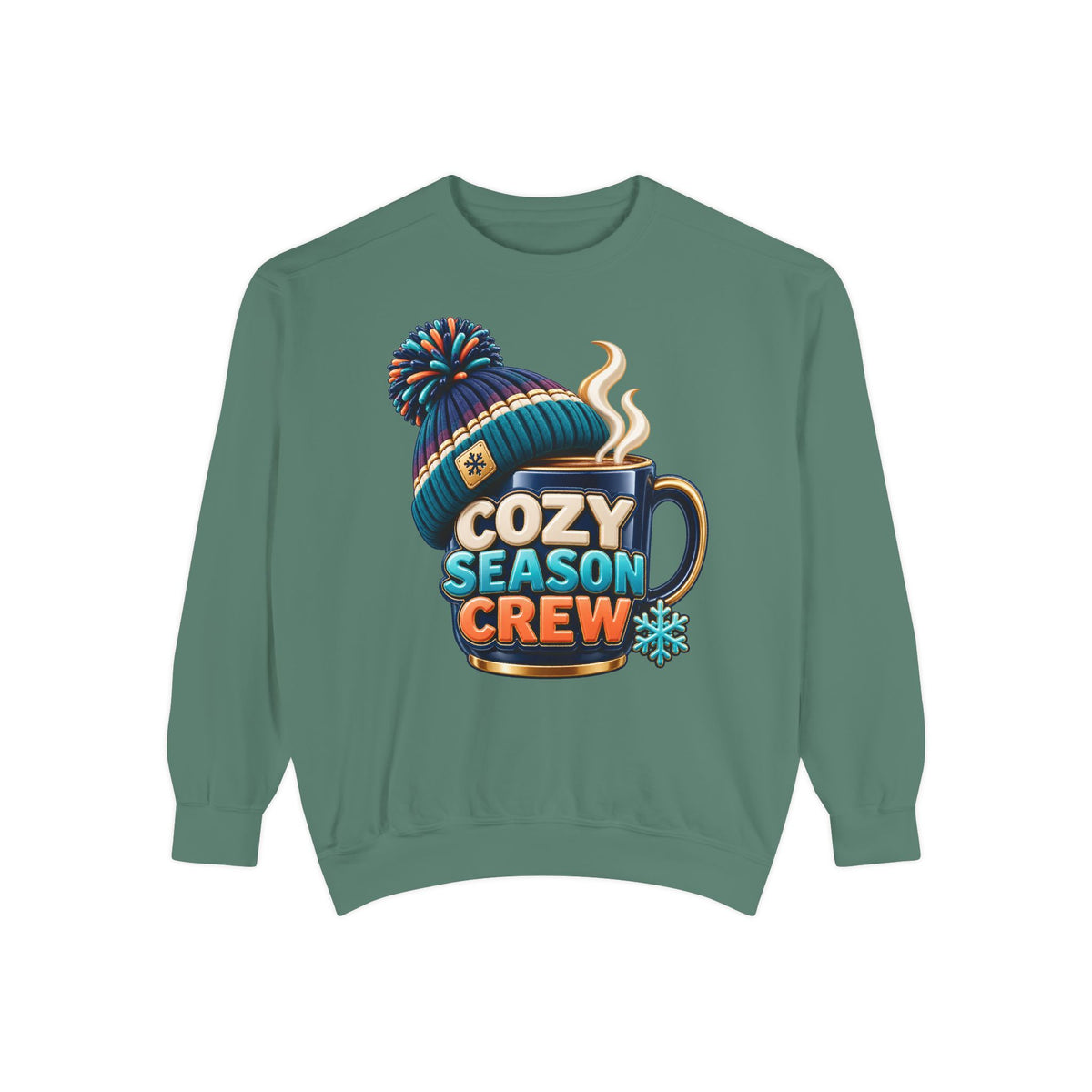 Cozy Season Crew Coffee Lover Sweatshirt ☕️❄️ | Winter Coffee Graphic Pullover