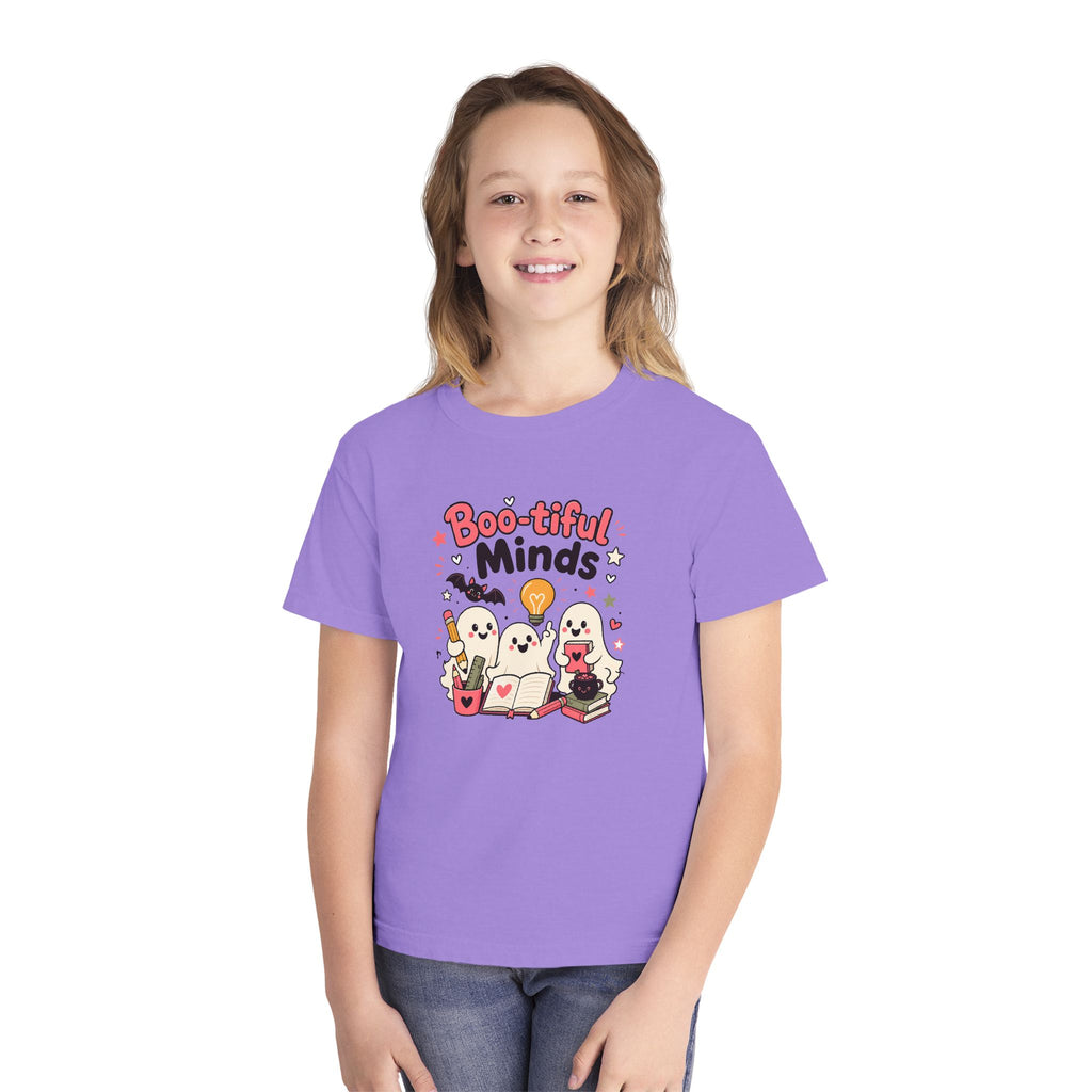 Boo-tiful Minds Youth Halloween Learning Tee 👻💡