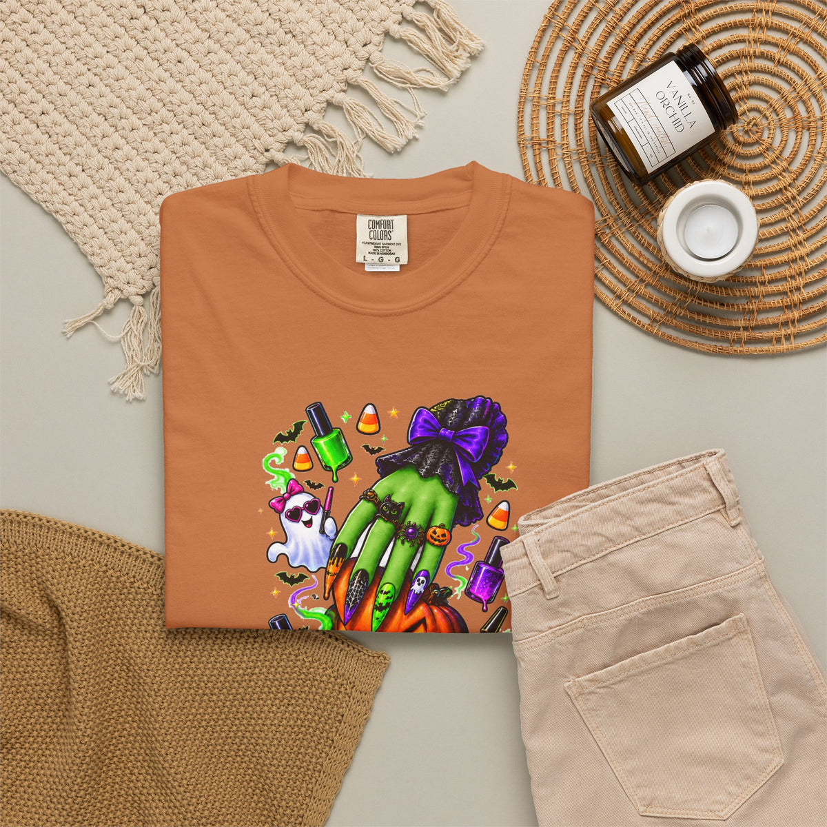 Nail Witch Halloween Tee – Adult Unisex Nail Tech & Beauty Salon Shirt