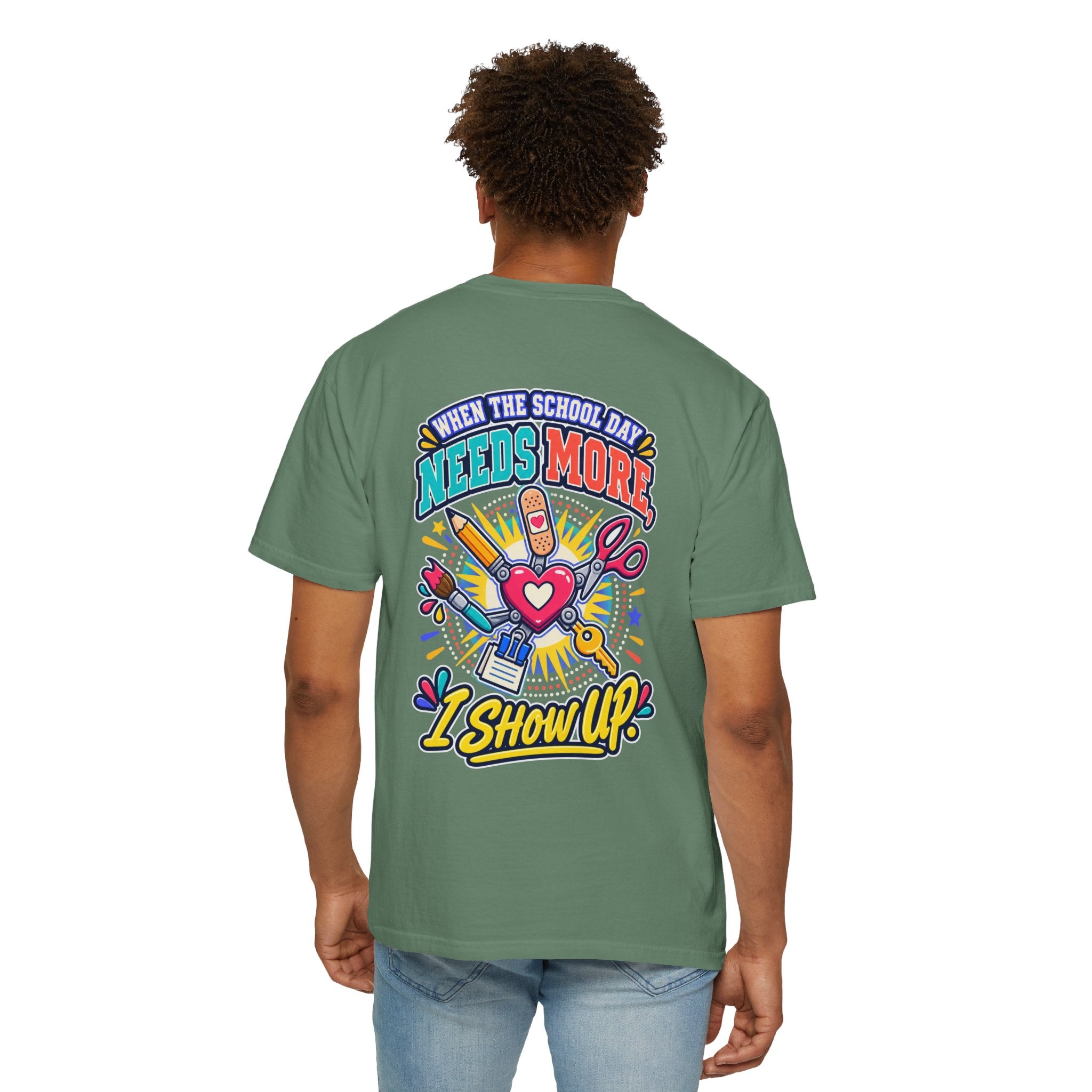 Here to Help School Support Staff Comfort Colors® Tee 🍎✏️